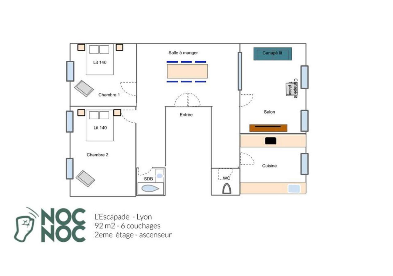Apartmán Nocnoc - L'Escapade Lyon Exteriér fotografie